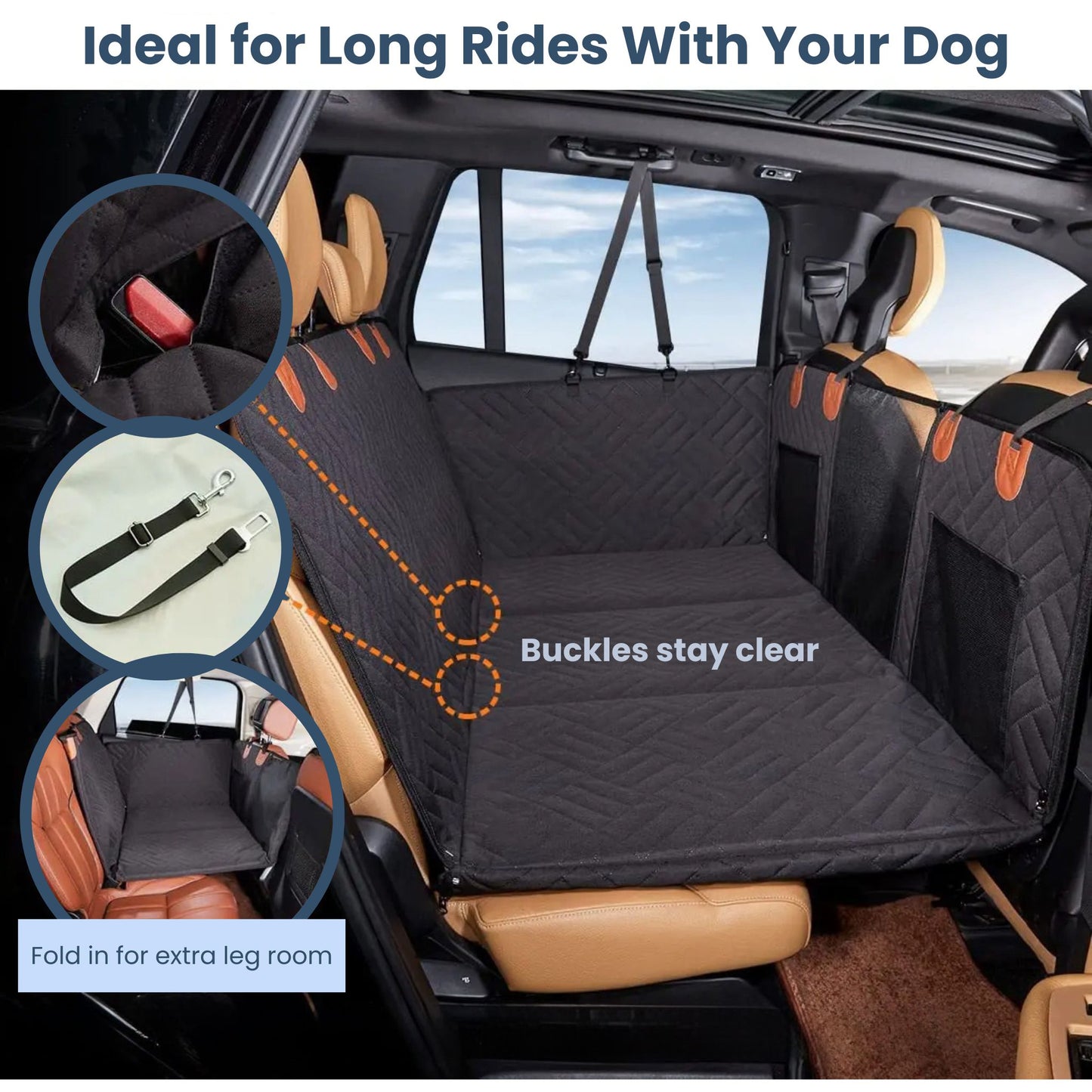 RideEase Dog Car Seat Cover